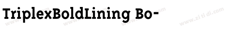 TriplexBoldLining Bo字体转换
